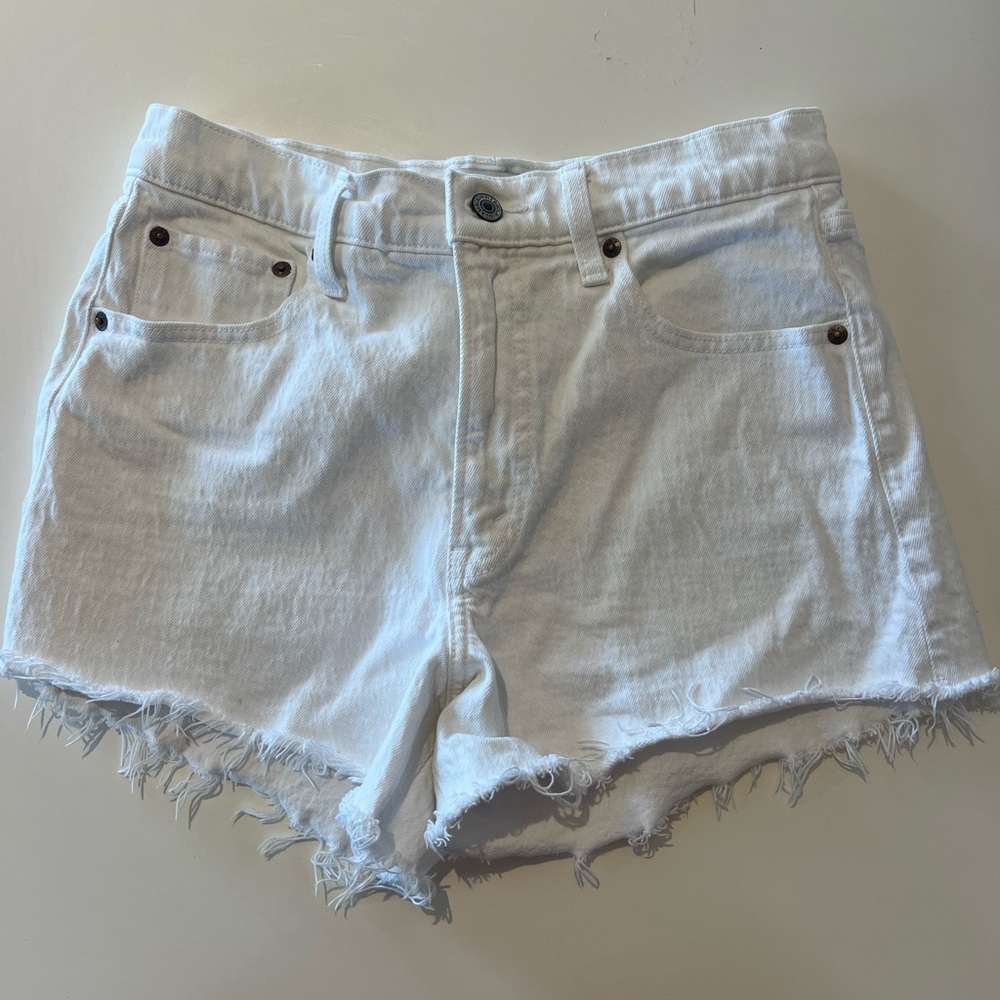 Abercrombie 90’s High arise Cutoff Jean shorts size 27